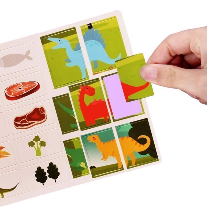 Montessori Książeczka Sensoryczna Wyciszająca Dino