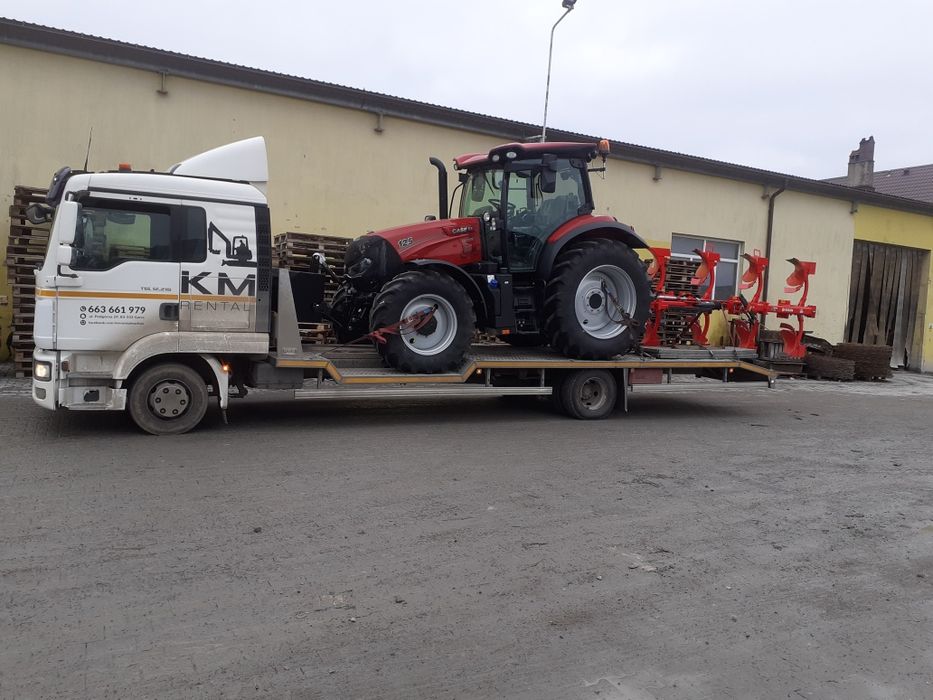 TRANSPORT maszyn podczołgówa naczepa niskopodwozie pomoc drogowa