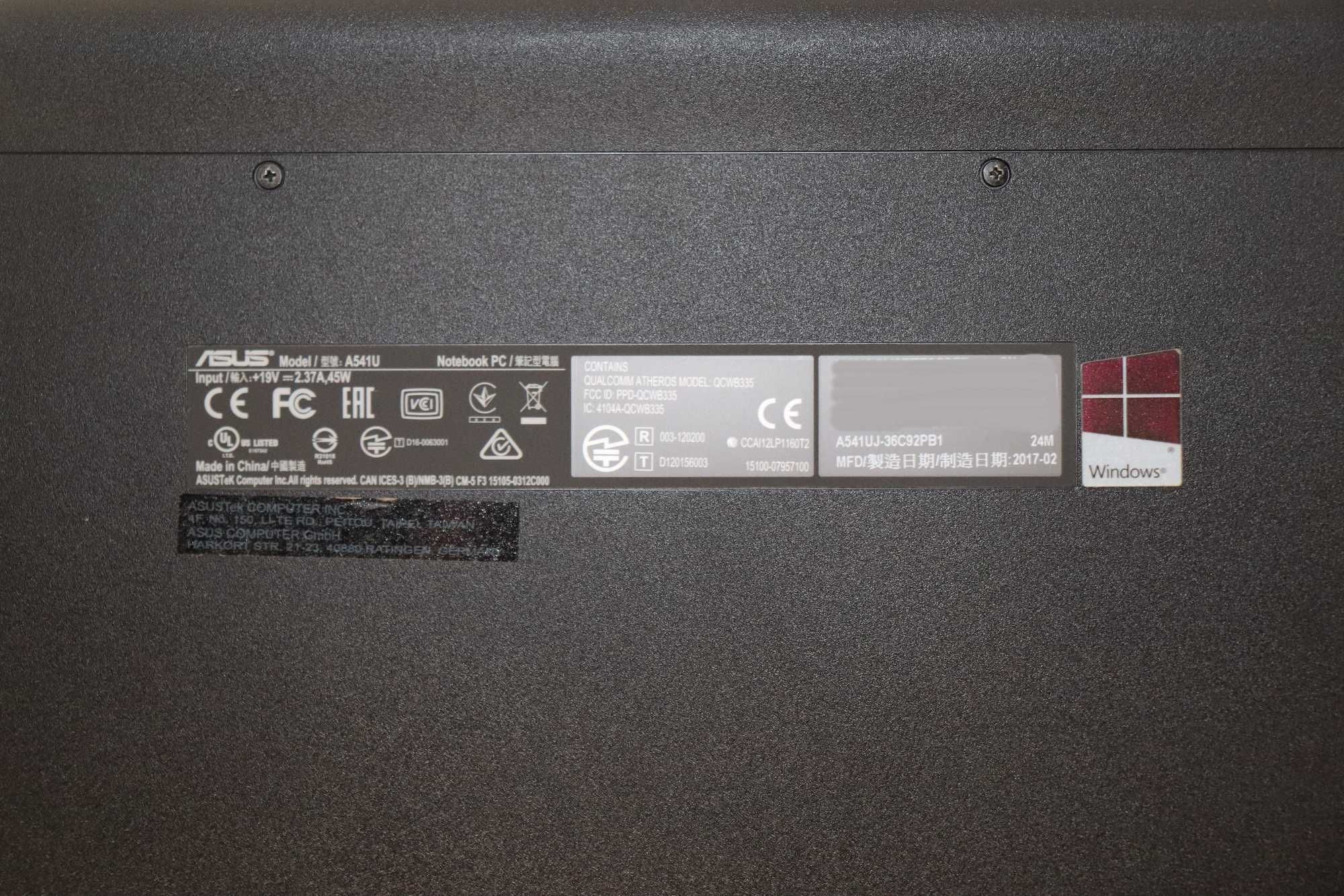 Portátil - ASUS - A541UJ