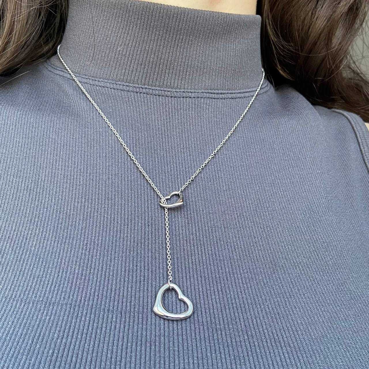 Намисто Tiffany Co Open Heart Lariat Pendant Ожерелье Сердце Тиффани