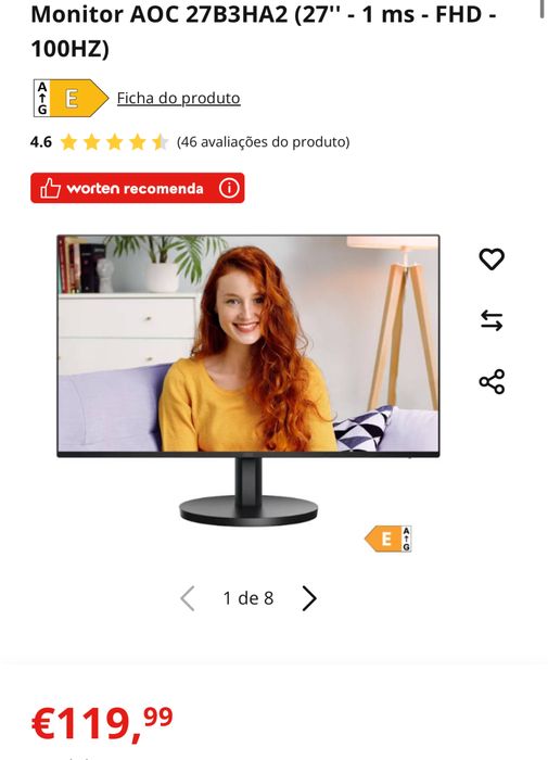 2 monitores novos com fatura e garantia