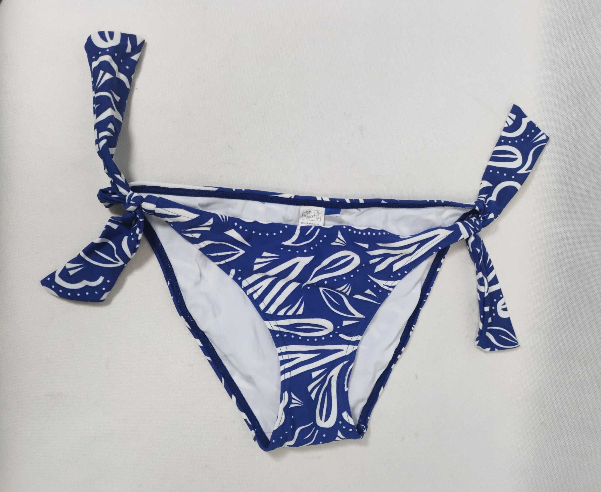 Strój kąpielowy dwuczęściowy bikini niebieski usztywniany 36 S ST0189