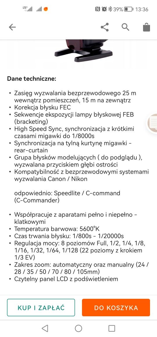 Lampa błyskowa Yongnuo YN568EX III Canon