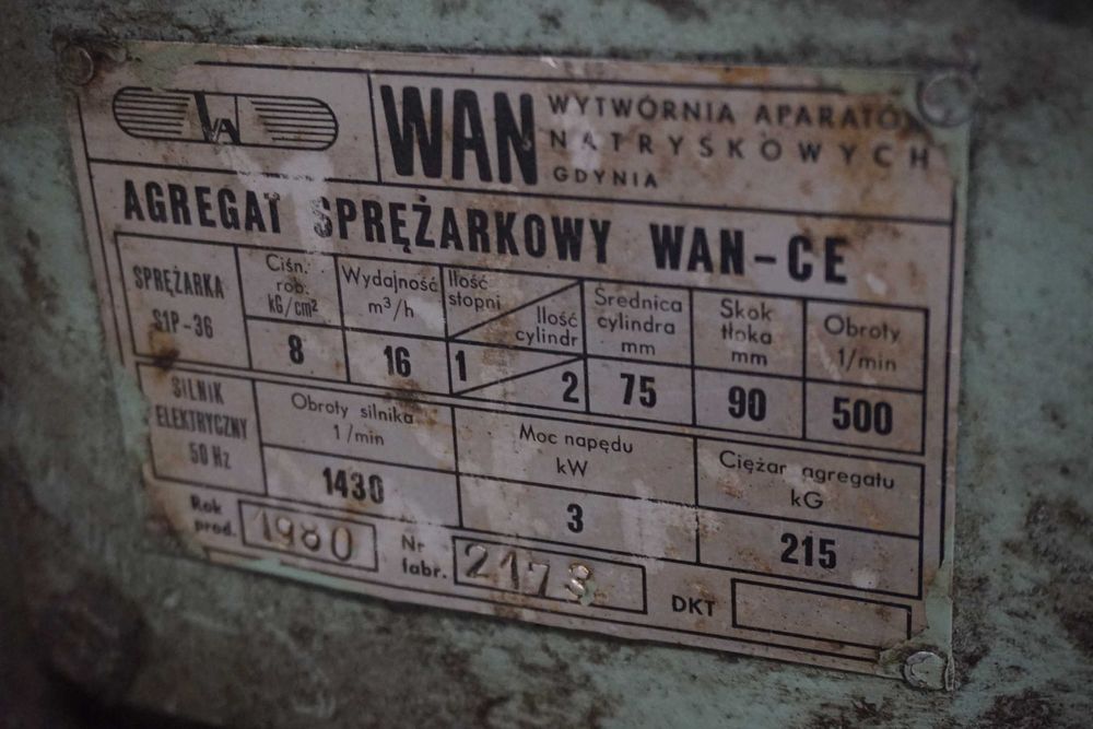 Kompresor Sprężarka WAN-CE oryginał