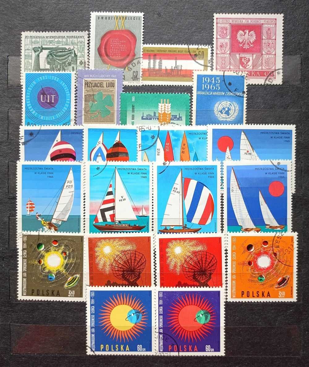 Znaczki polskie rok 1965 kasowane