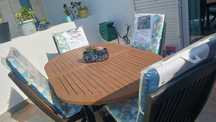 Coxins novos para mesa jardim