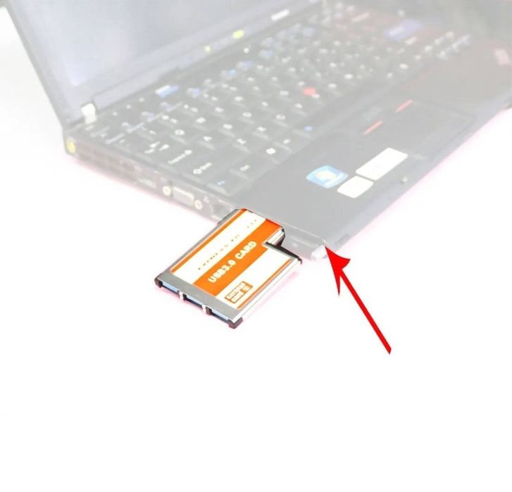 USB 3.0 адаптер для ноутбука

 Підключення: роз'єм ExpressCard 54мм