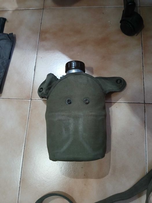 MILITAR-casaco militar de 1983 com forro duplo +cantis ultramar+