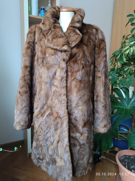 Futro z  norek płaszcz kurtka