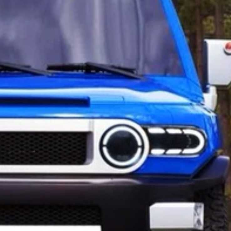 Фары поворотники LED Toyota FJ Cruiser оптика головного вида