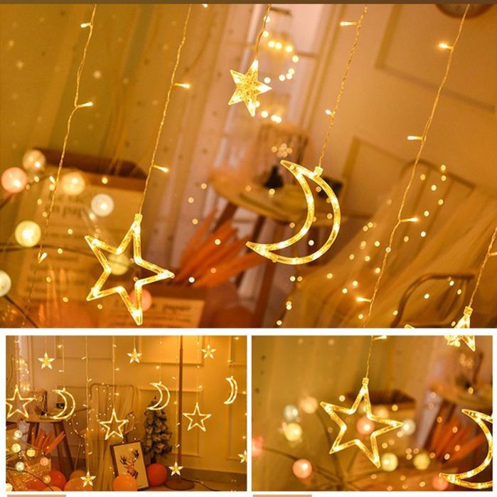 Світлодіодна штора "Місячна ніч" - теплий білий Гірлянда Гірлянда-штор