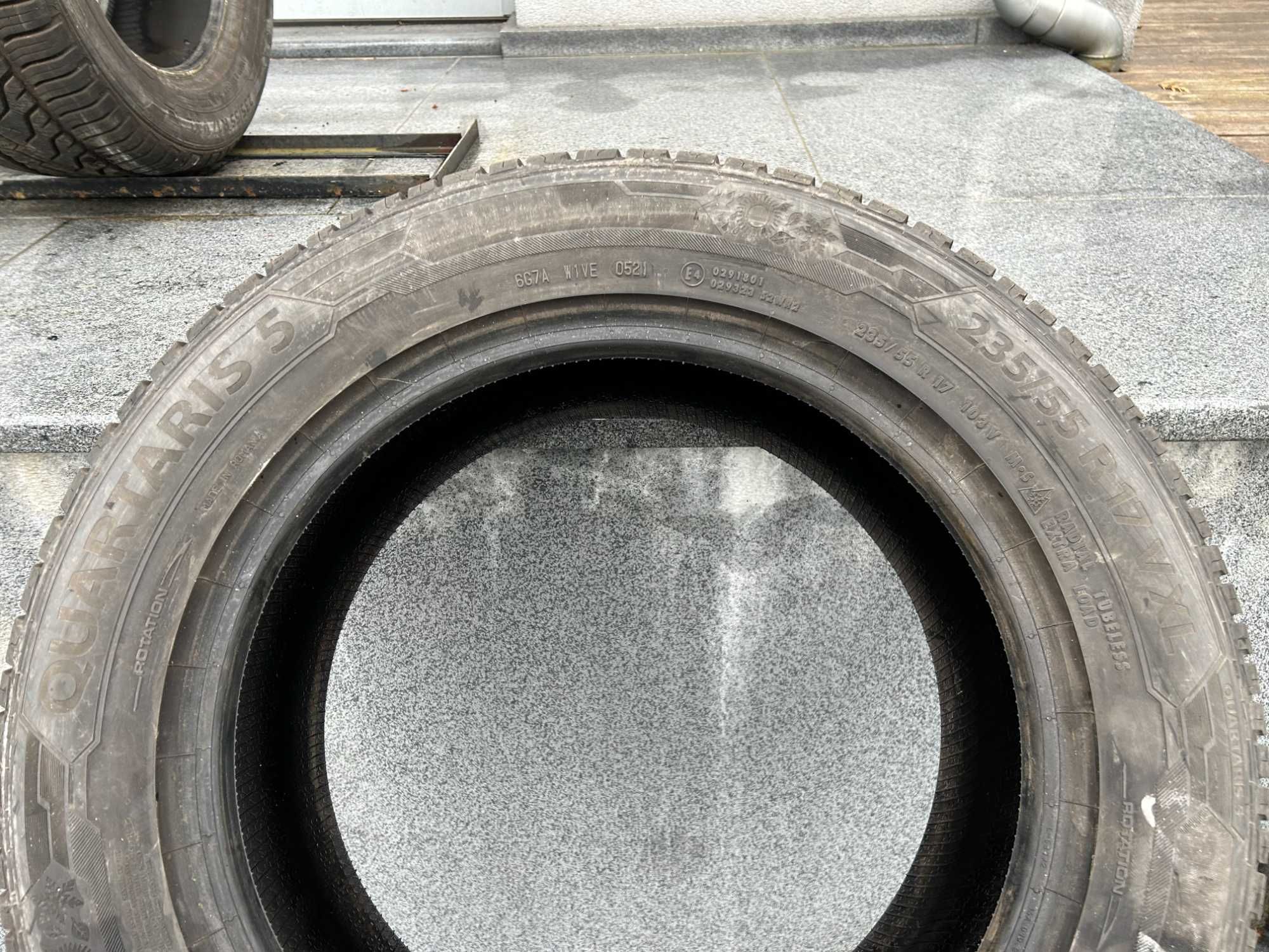 2szt całoroczne 235/55R17 Barum 9mm 2021r świetny stan! 4S605 gwar