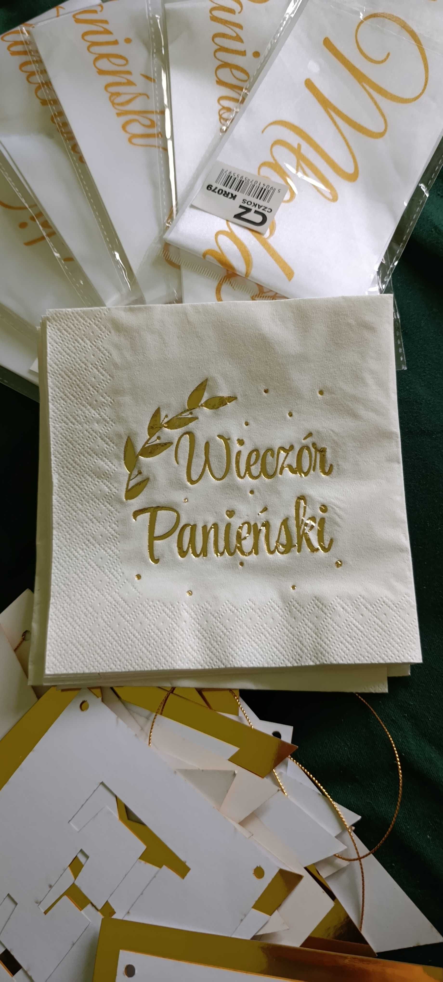 Złote ozdoby na wieczór panieński