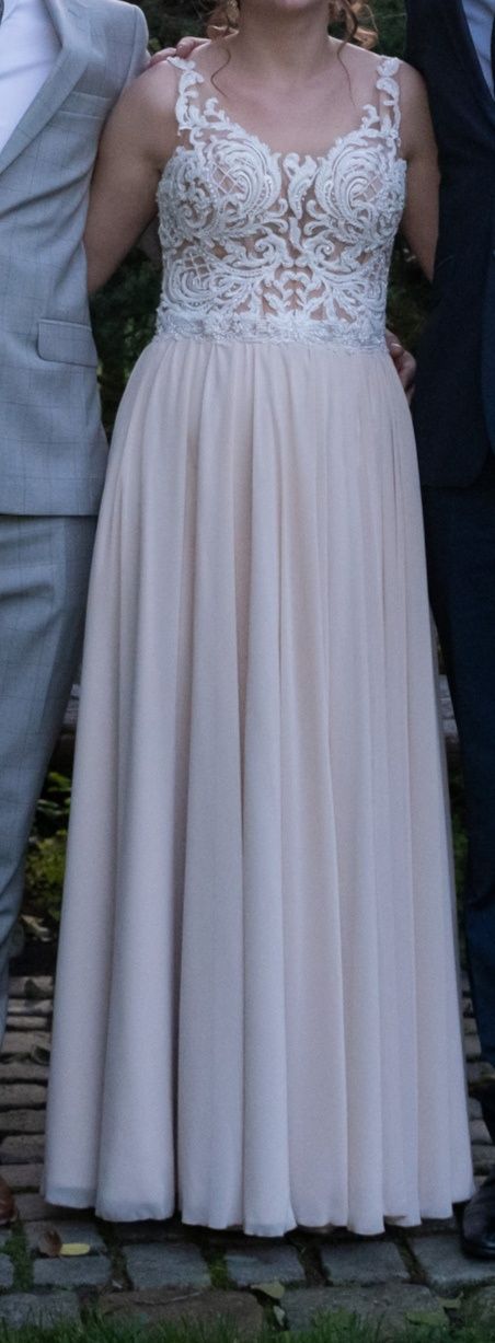Suknia ślubna kolor karmelowy