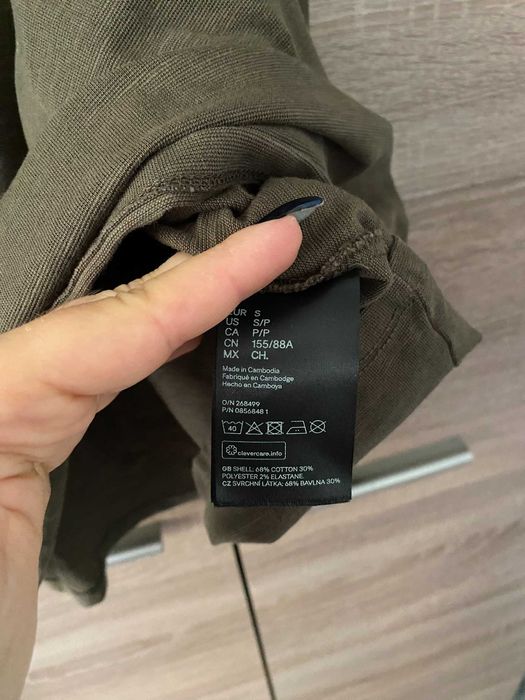 Sukienka khaki okryte ramiona hiszpanka H&M roz. S letnia z bufkami