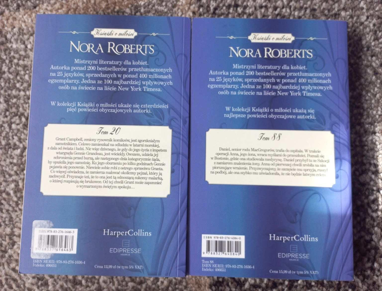 Cykl MacGregor Selena Caine Alan Grant Rebelia Cybil Ian Nora Roberts