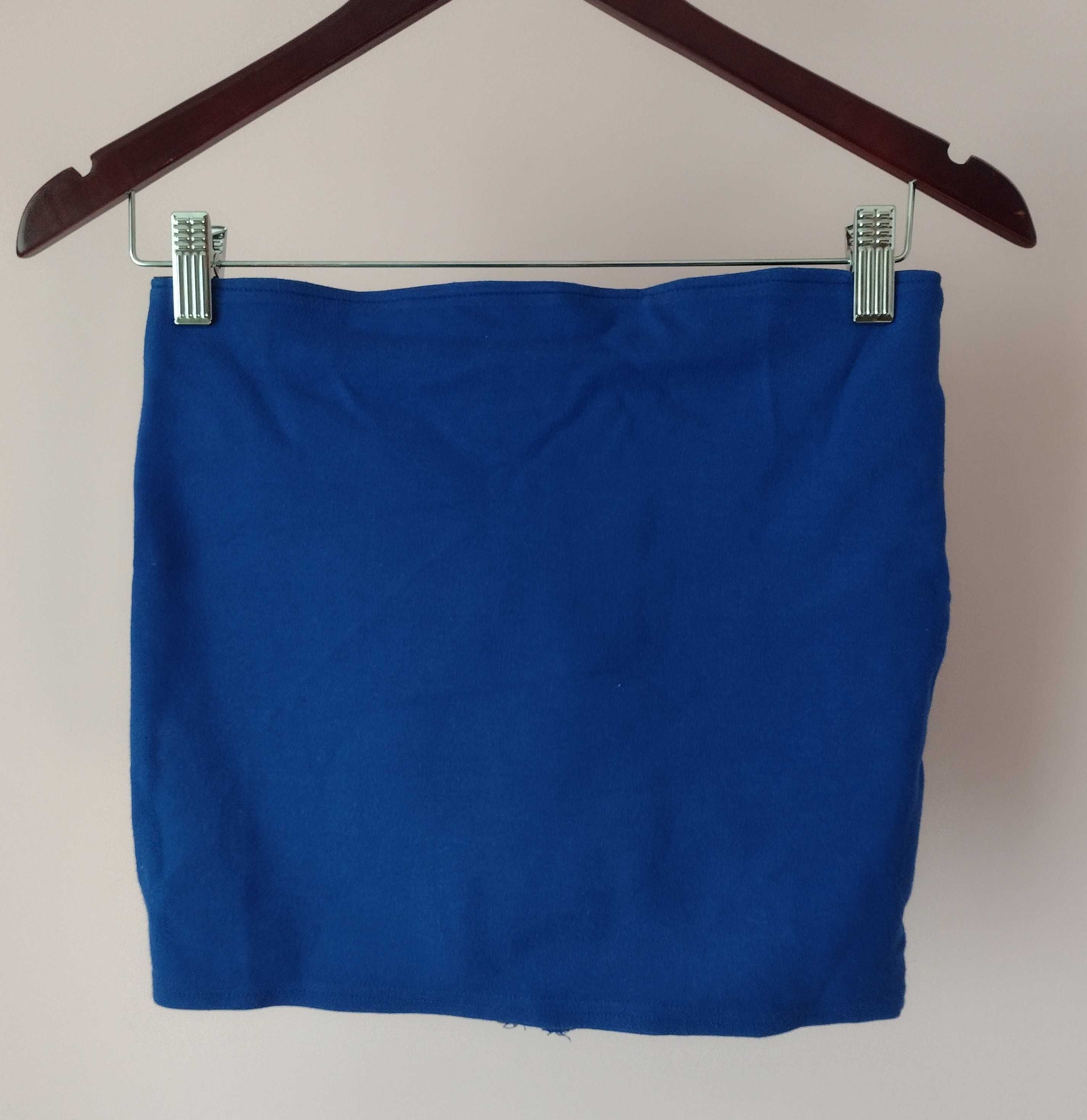 niebieska kobaltowa spódniczka H&M rozmiar 38