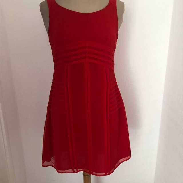 Vestido Stefanel vermelho de seda