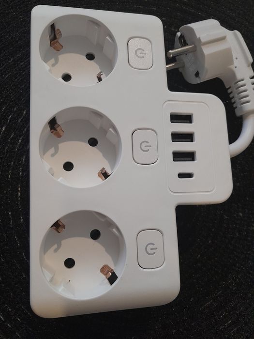 listwa zasilająca przedłużacz 3xgniazdo 3xusb
