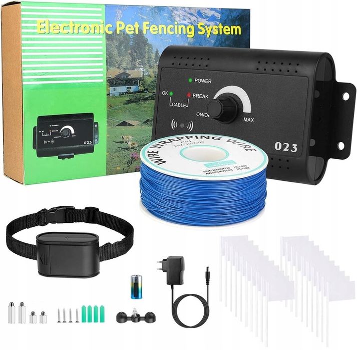 Elektryczny Pastuch Dla Psa Kota Obroża Kojec Ogrodzenie Xxl 300m Regu