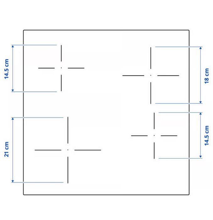 VILSTA
Placa de indução, IKEA 300+ preto, 59 cm