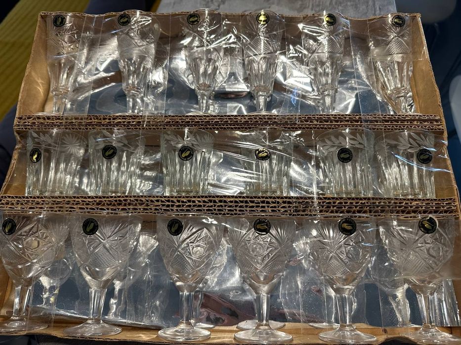 Хрусталь набор подарочный ГХЗ, винтаж, Гусь Хрустальный