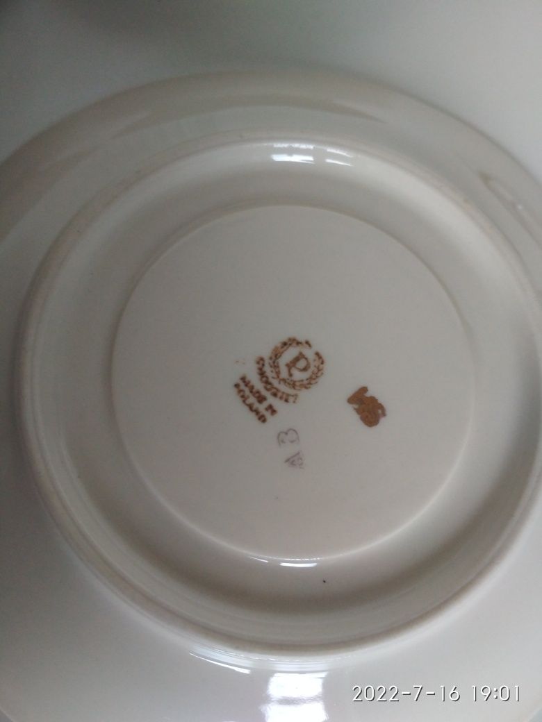 Porcelana Chodzież talerzyki pod filiżanki zestaw kawowy PRL