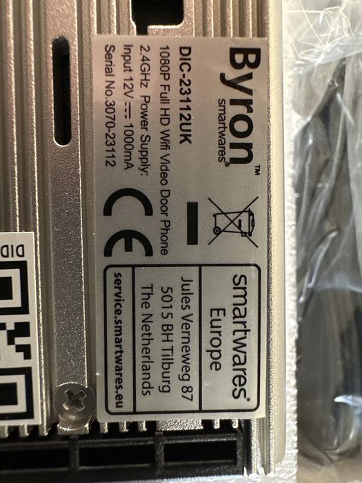 Byron Smartwares Wi-Fi video dzwonek 2x