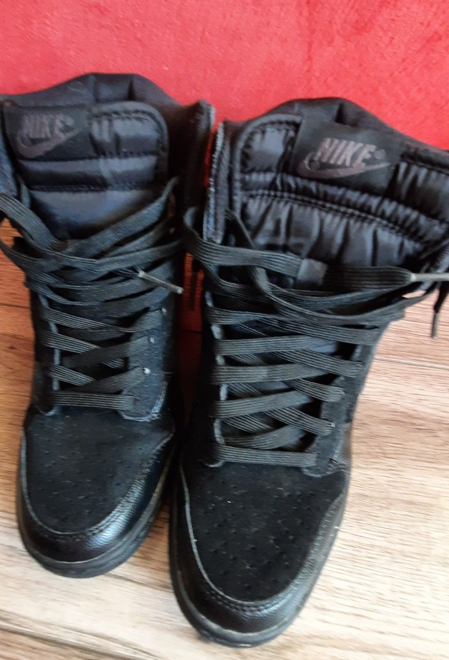 Czarne Nike Dunk Black roz 38.5 na koturnie