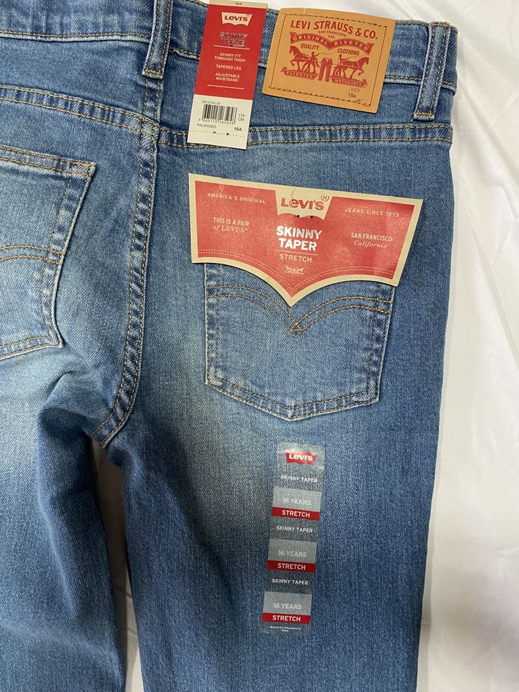 Spodnie Jeansy Levi’s Skinny Taper Flex Stretch 16Y Nowe