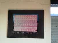 quadro cor de rosa e preto