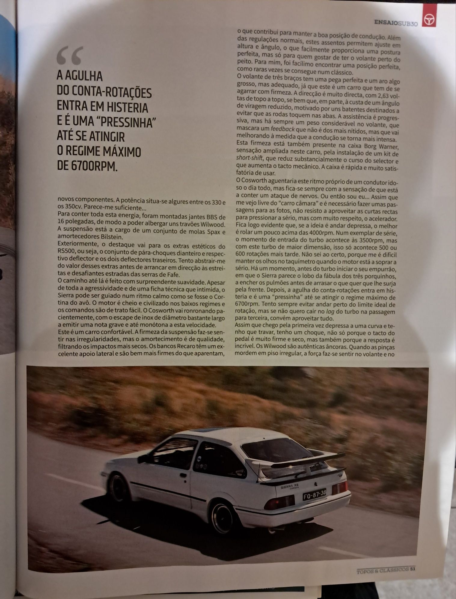 Revistas Topos & Clássicos, Ford Escort RS, Ford Sierra.