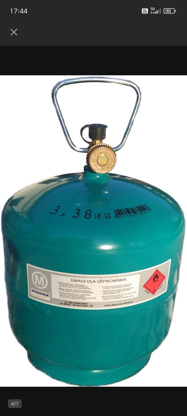 Butla gazowa turystyczna 3kg