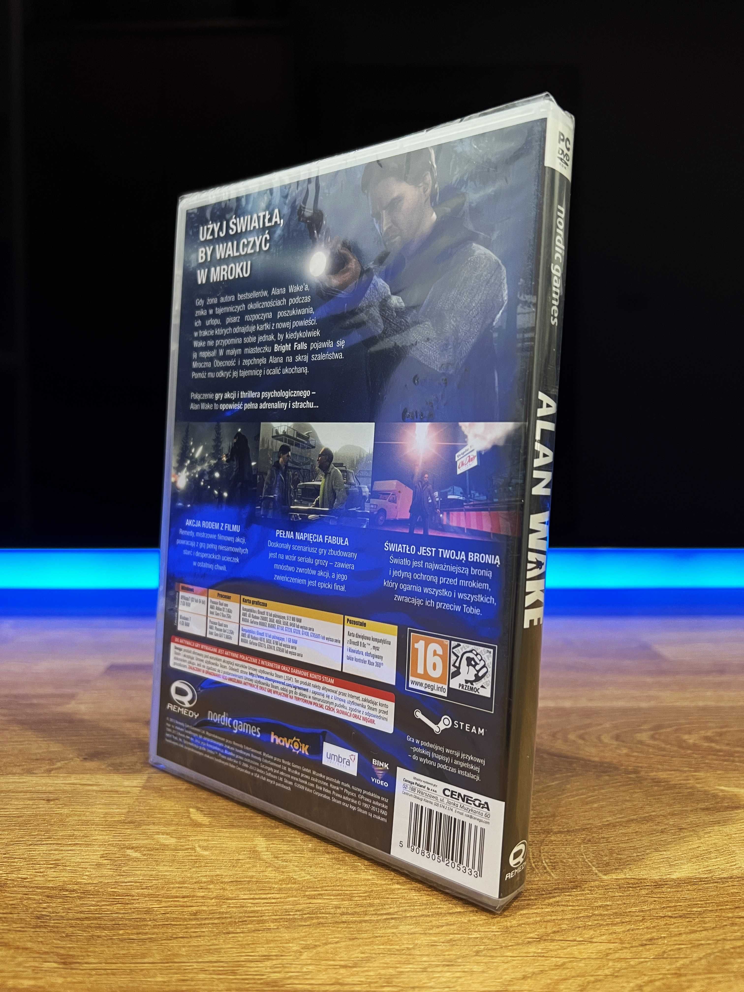 Alan Wake Nowy Folia (PC PL 2013) DVD BOX polskie wydanie