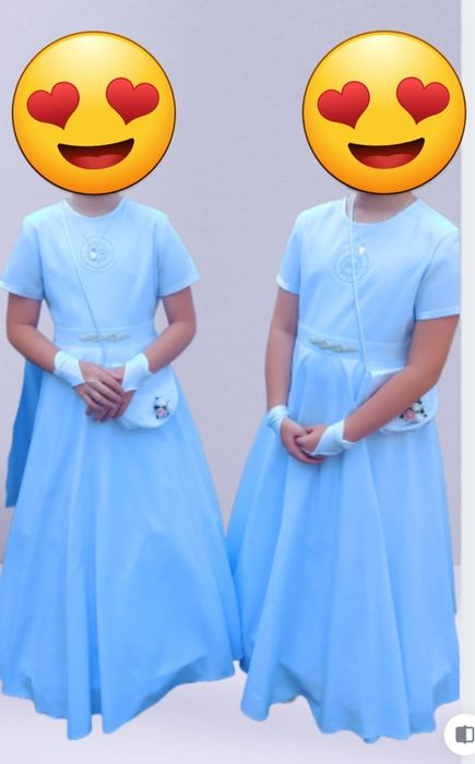 Sukienka komunijna + torebka + rękawiczki 152/158