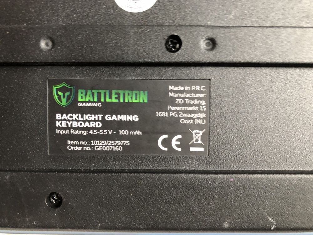 Klawiatura i myszka Battletron Gaming oświetlenie led