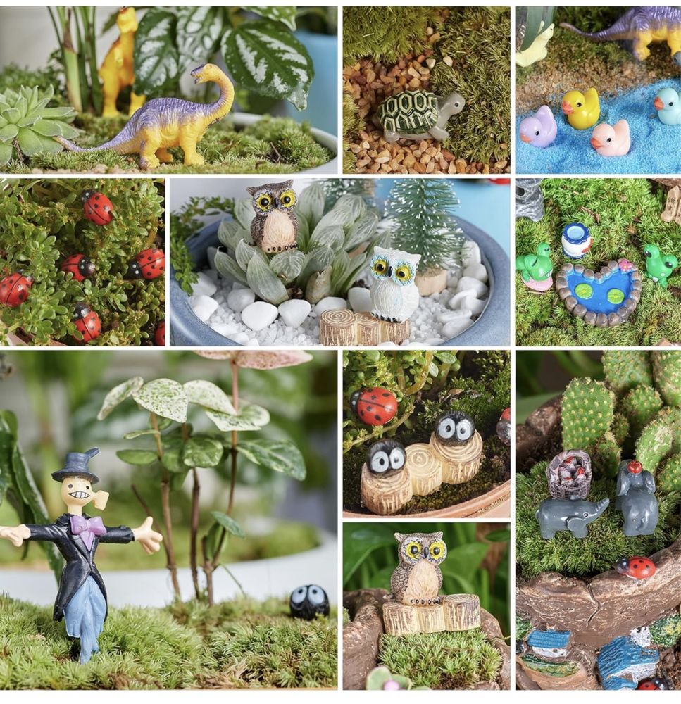 Zestaw miniaturowych figurek ozdoby mikroobrazowe
