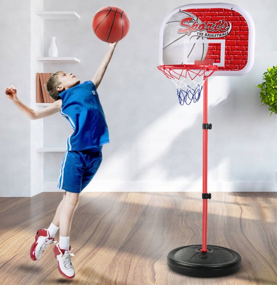 Zestaw do Koszykówki Kosz Stojący 80-145 cm Piłka Pompka Dla Dzieci