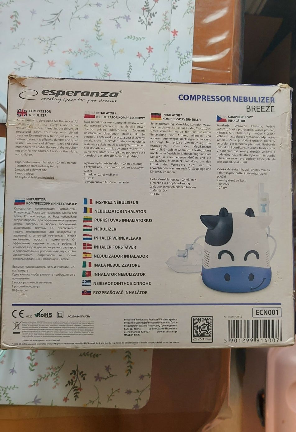 Inhalator nebulizator kompresowy BREEZE  dla dzieci
