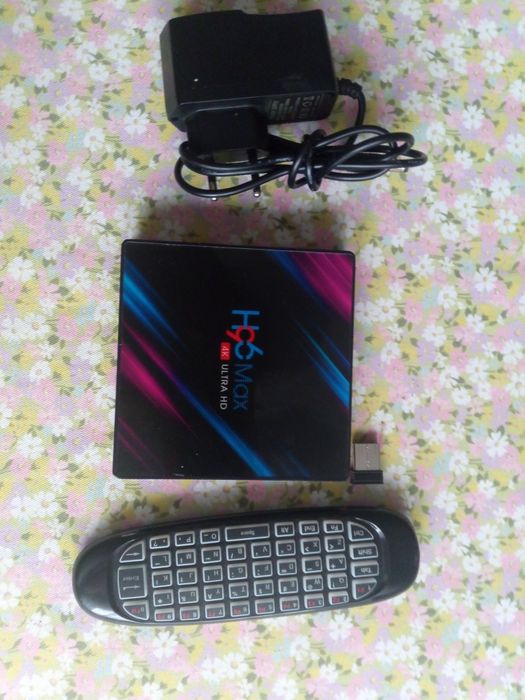 Android box H96max + miniklawiatura z airmouse