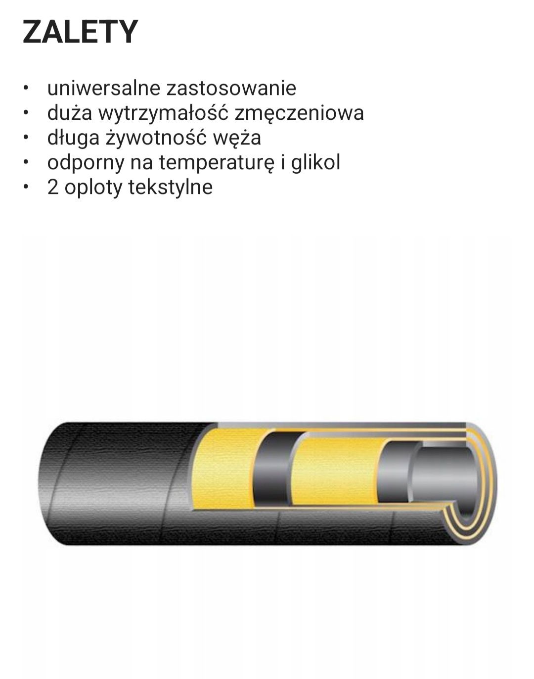 Wąż gumowy FI 48 mm do 120°C (2m)