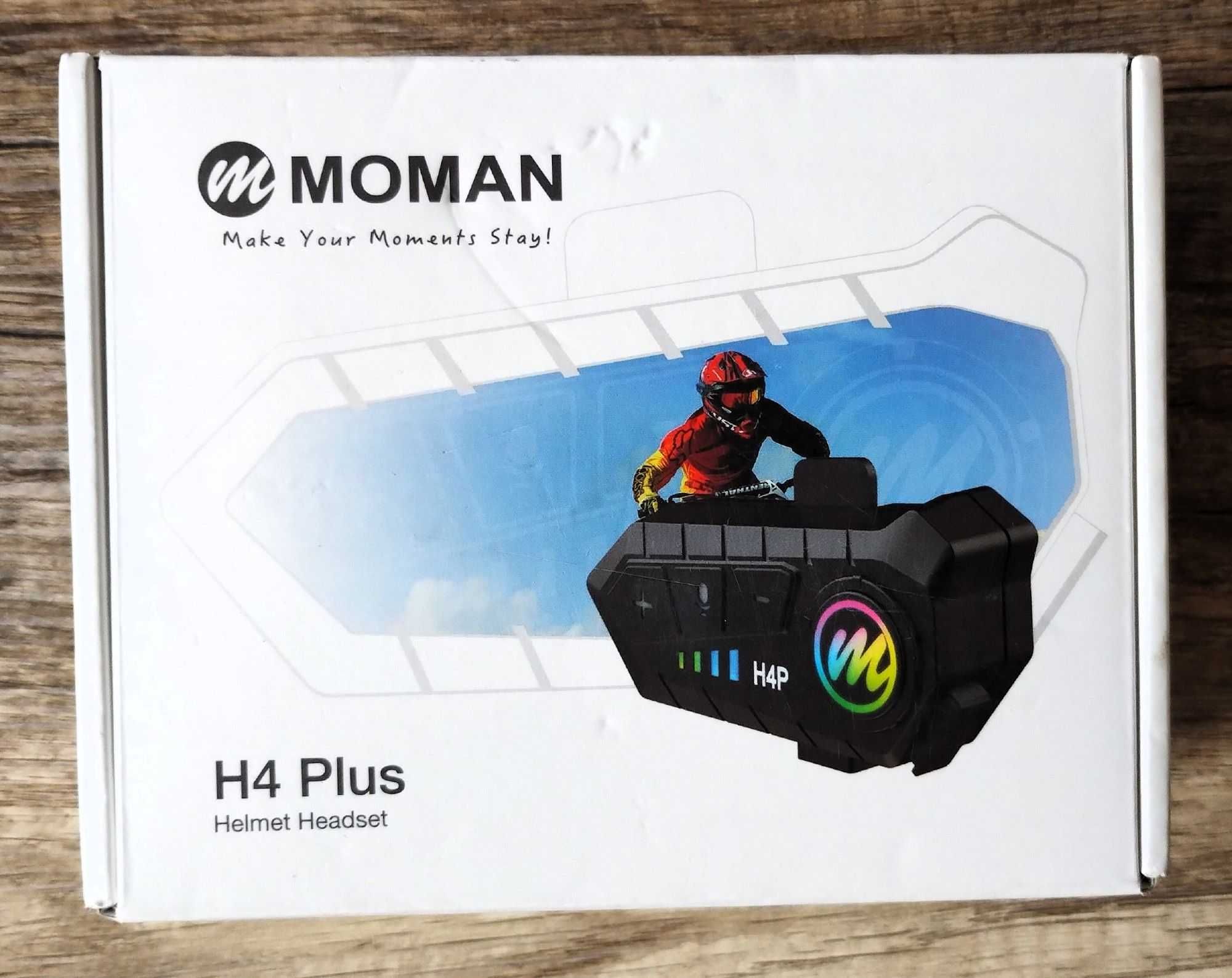 Moman H4 Plus zestaw słuchawkowy do kasku motocyklowego, wodoszczelny.