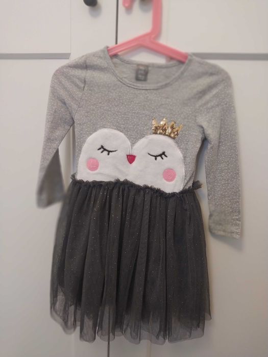 Piękna sukienka tiulowa na święta 104 zimowa