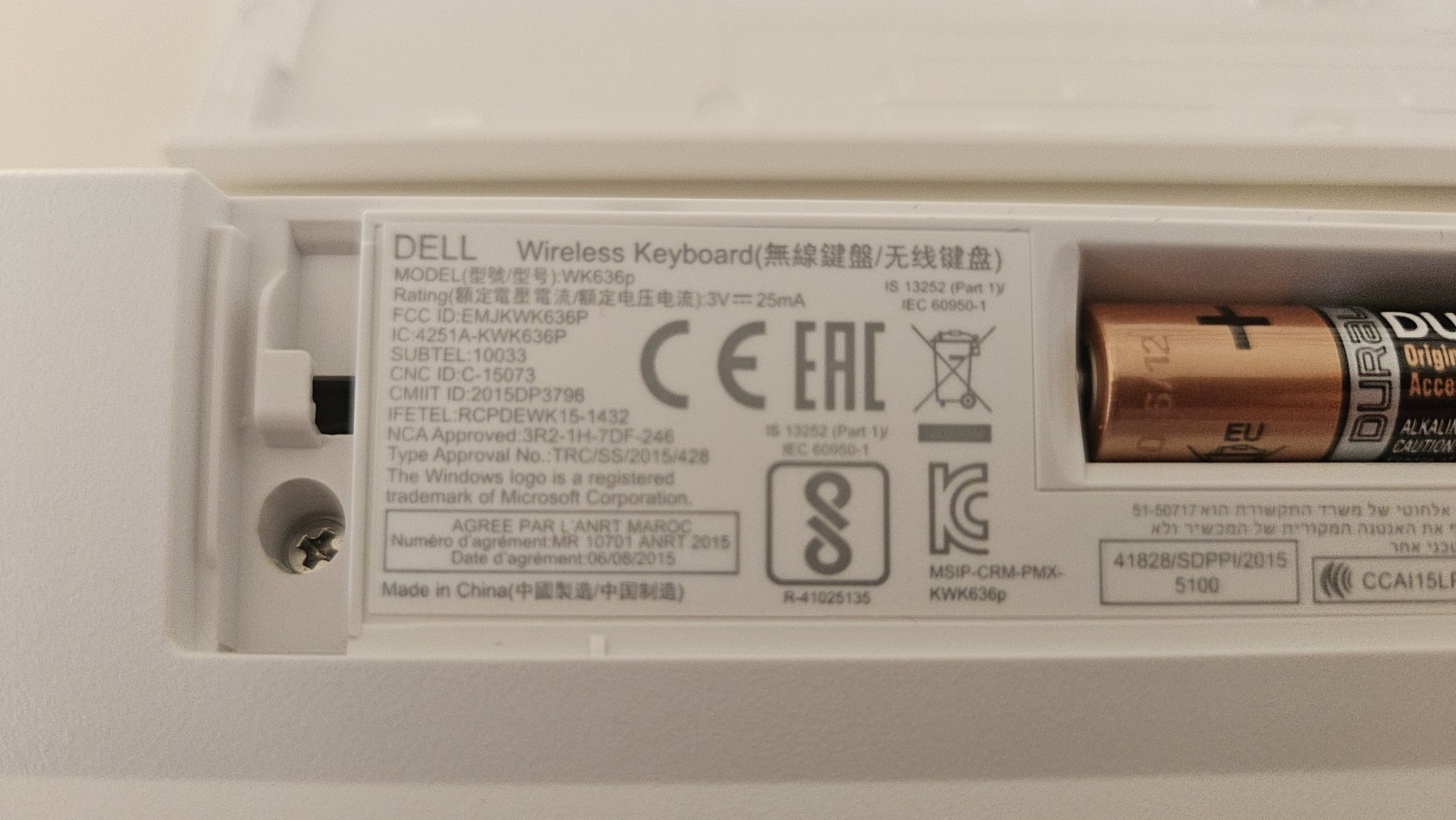 Klawiatura bezprzewodowa Dell WK636P