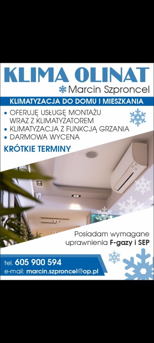 Klimatyzacja do domu i mieszkania z montażem