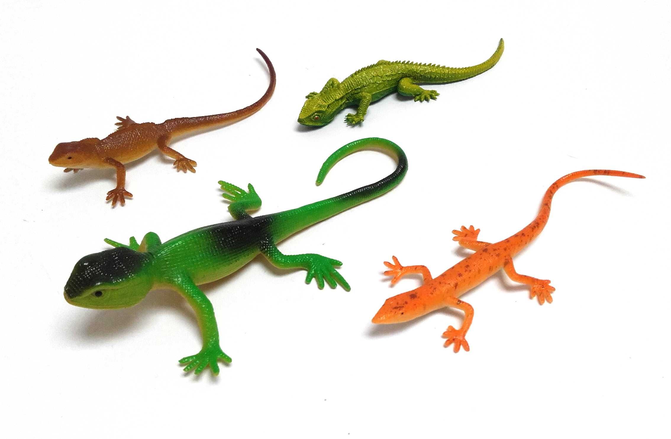 Jaszczurki żaby - figurki zabawki 8 sztuk płazy gady
