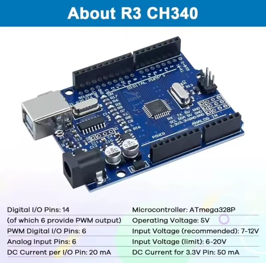 Контроллер Arduino Uno Atmega328P Uno , 5V