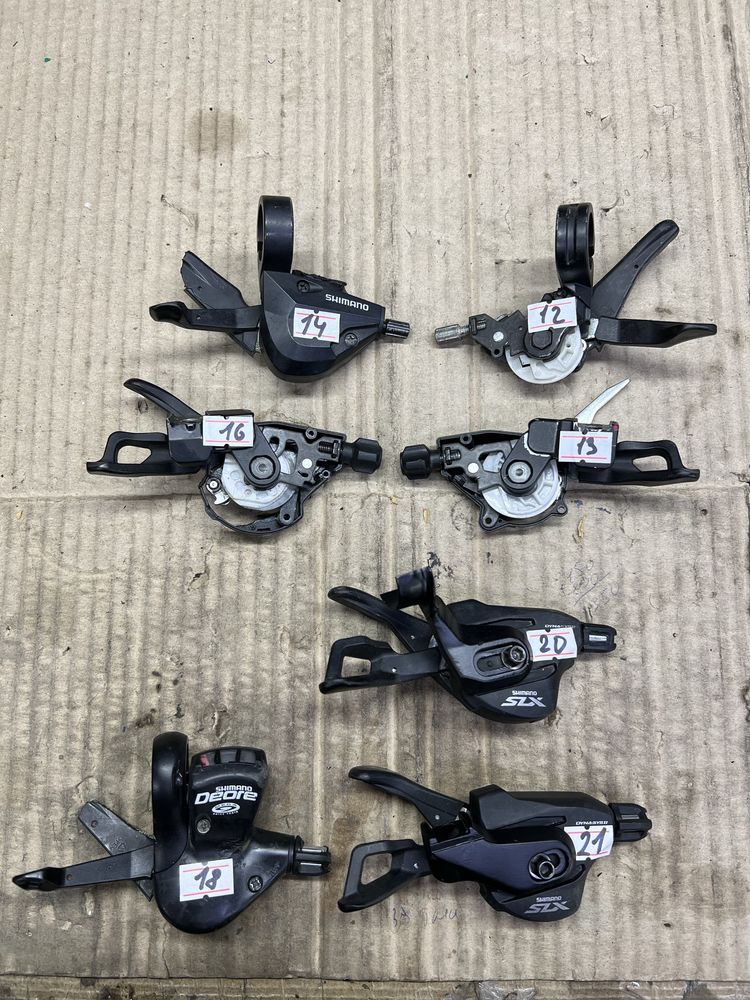 Перемикачі/переключатели/манетки Shimano/Acera/Alivio/Deore/SLX/Xt