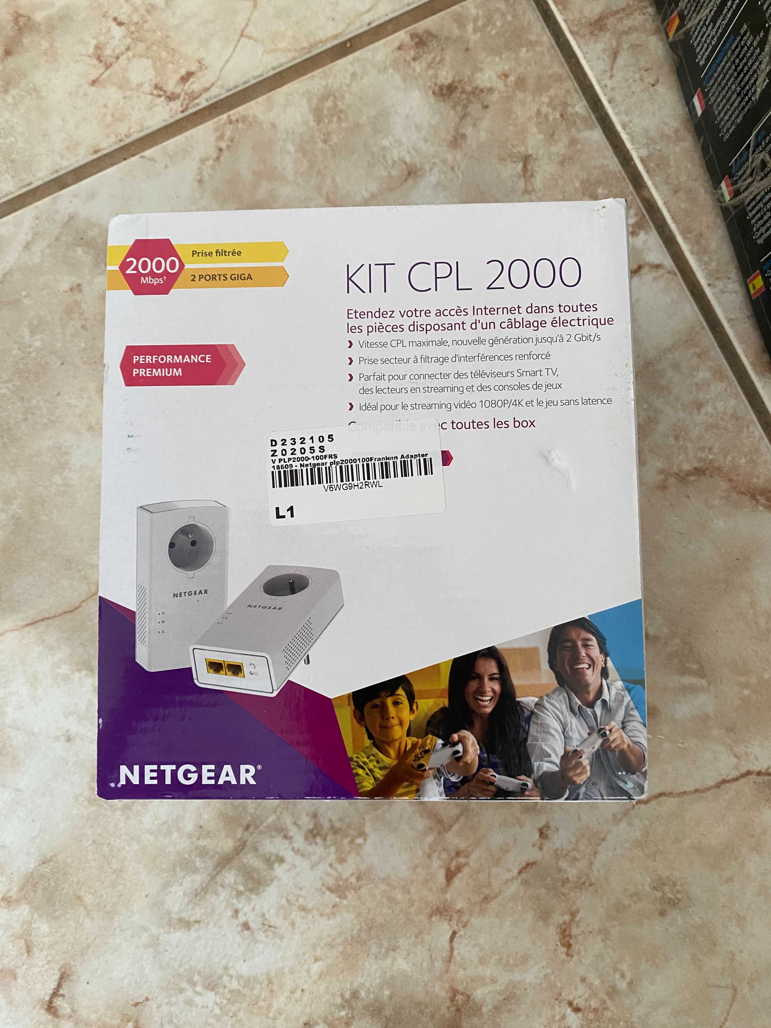 Netgear Adaptador CPL Powerline 2000 + saída extra