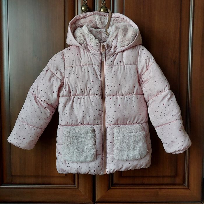 Zimowa ocieplana kurtka Next dla dziewczynki, rozm. 104/110